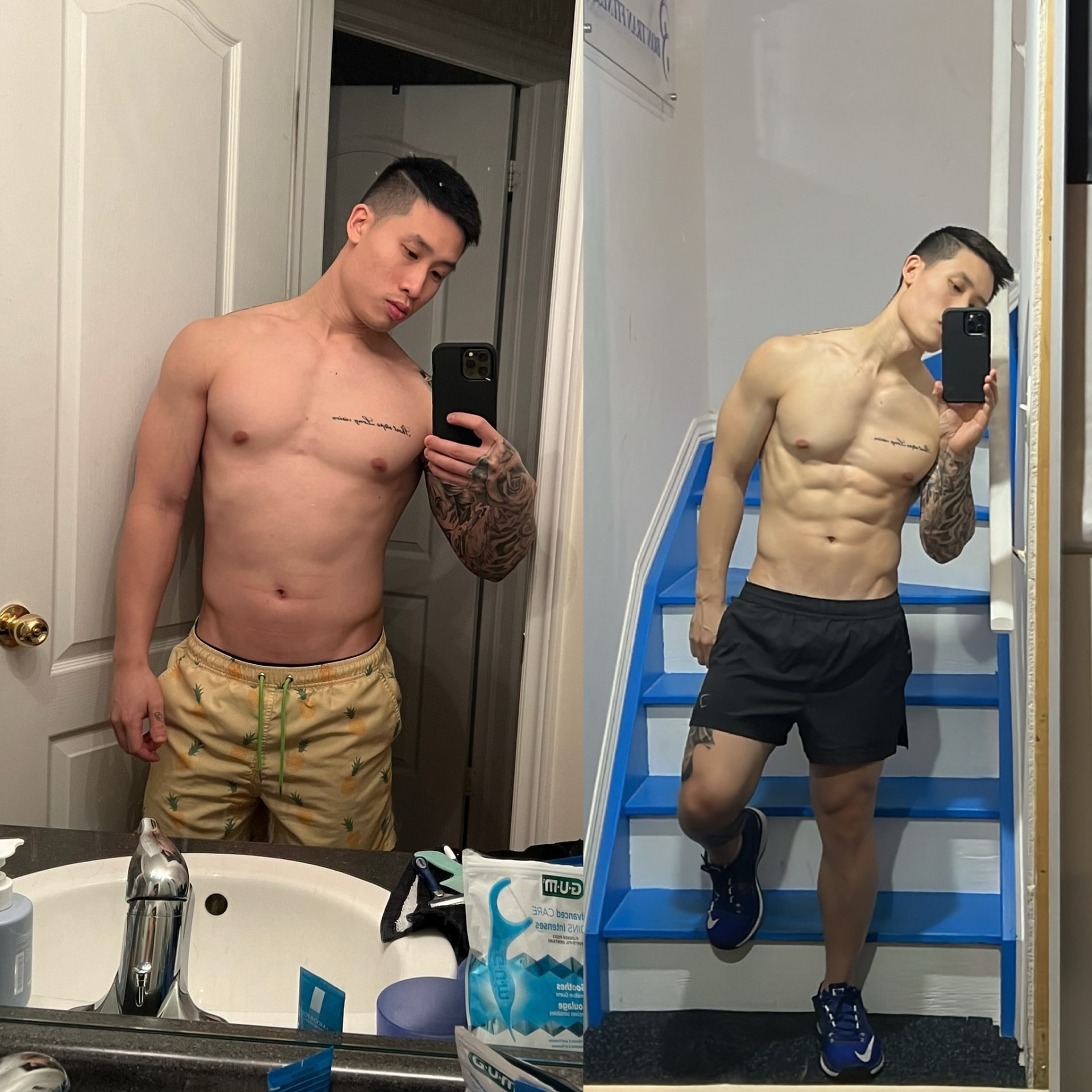 Bon Tran's own before and after physique transformation
